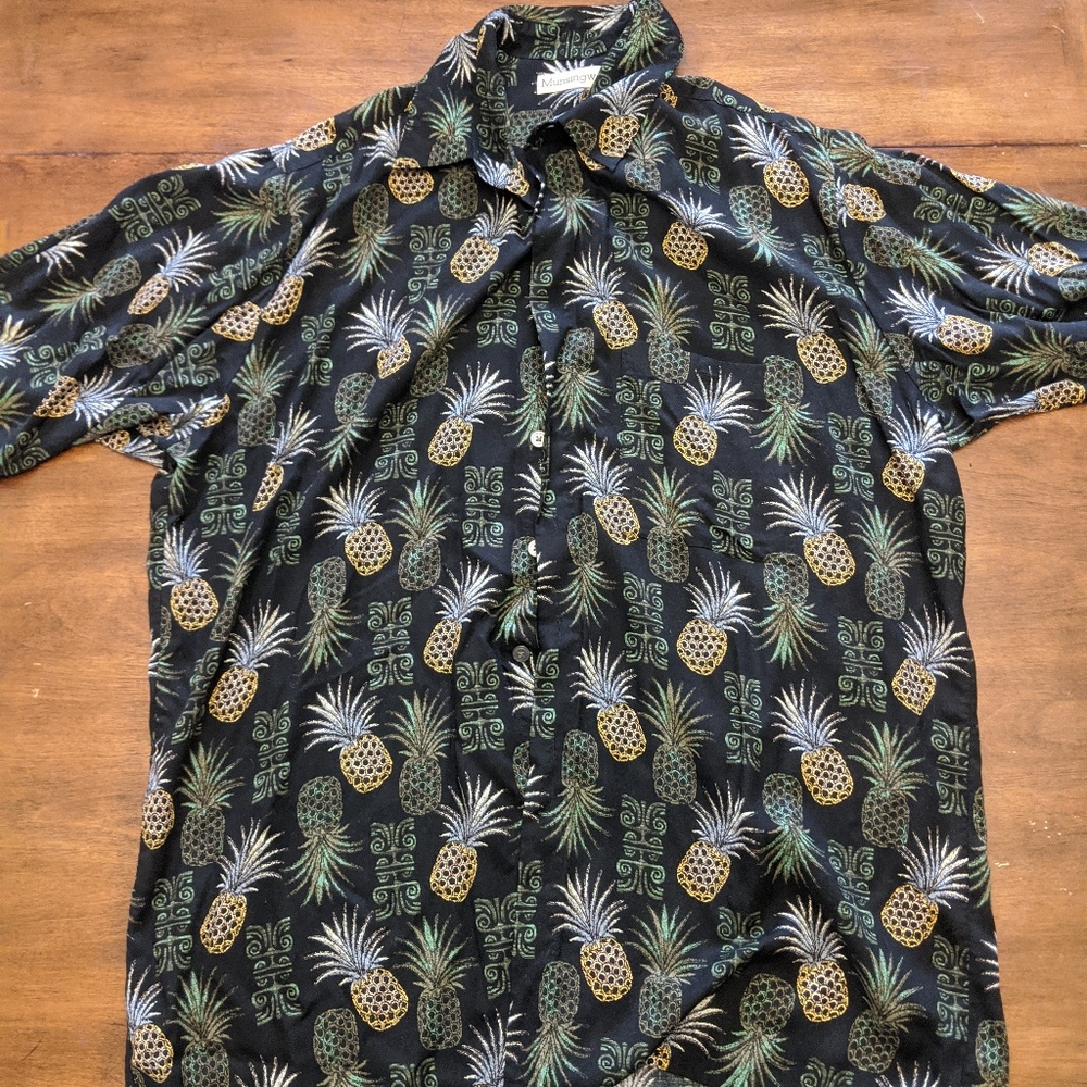 Men's XLT Pineapple button down shirt